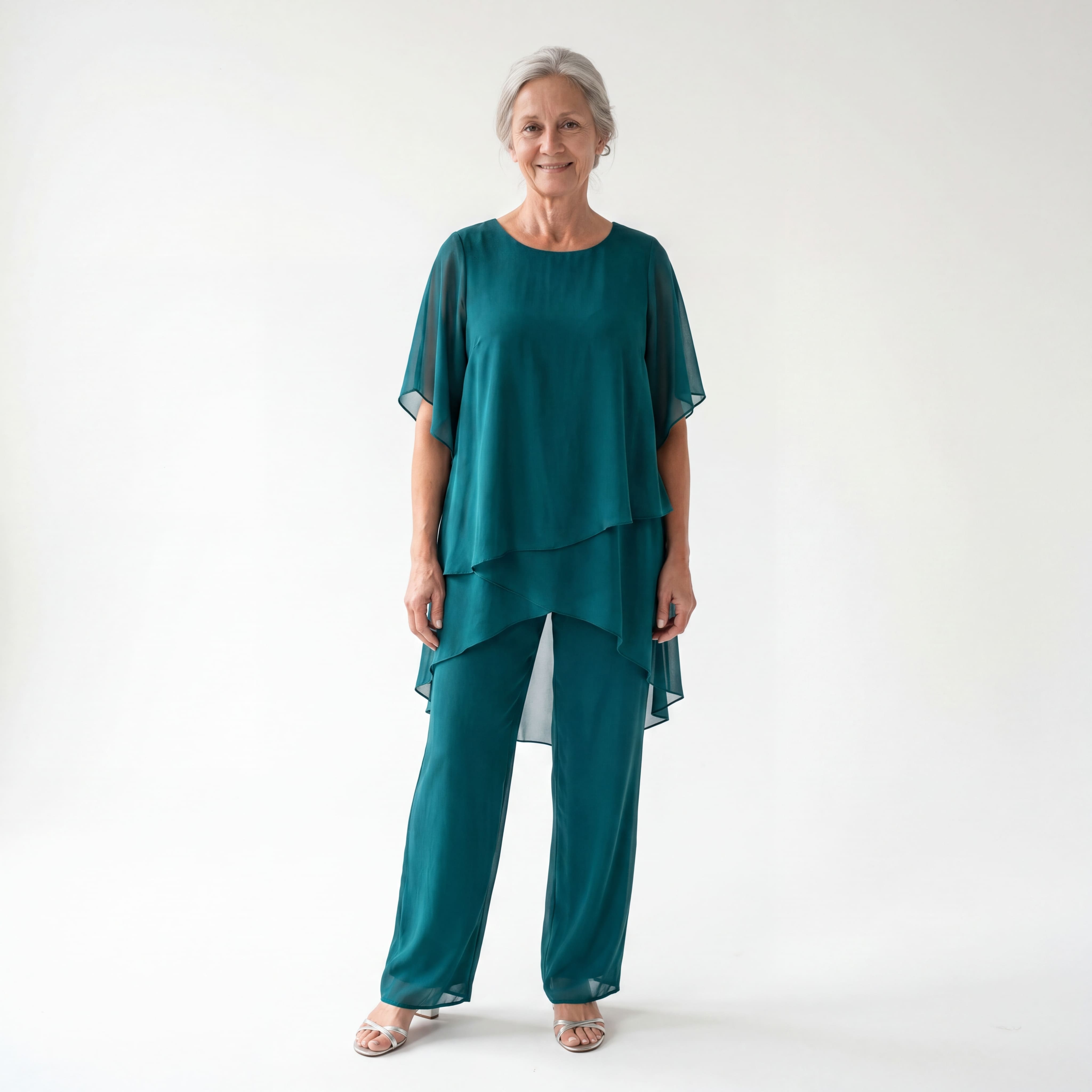 Capucine | Ensemble avec pantalons palazzo drapés