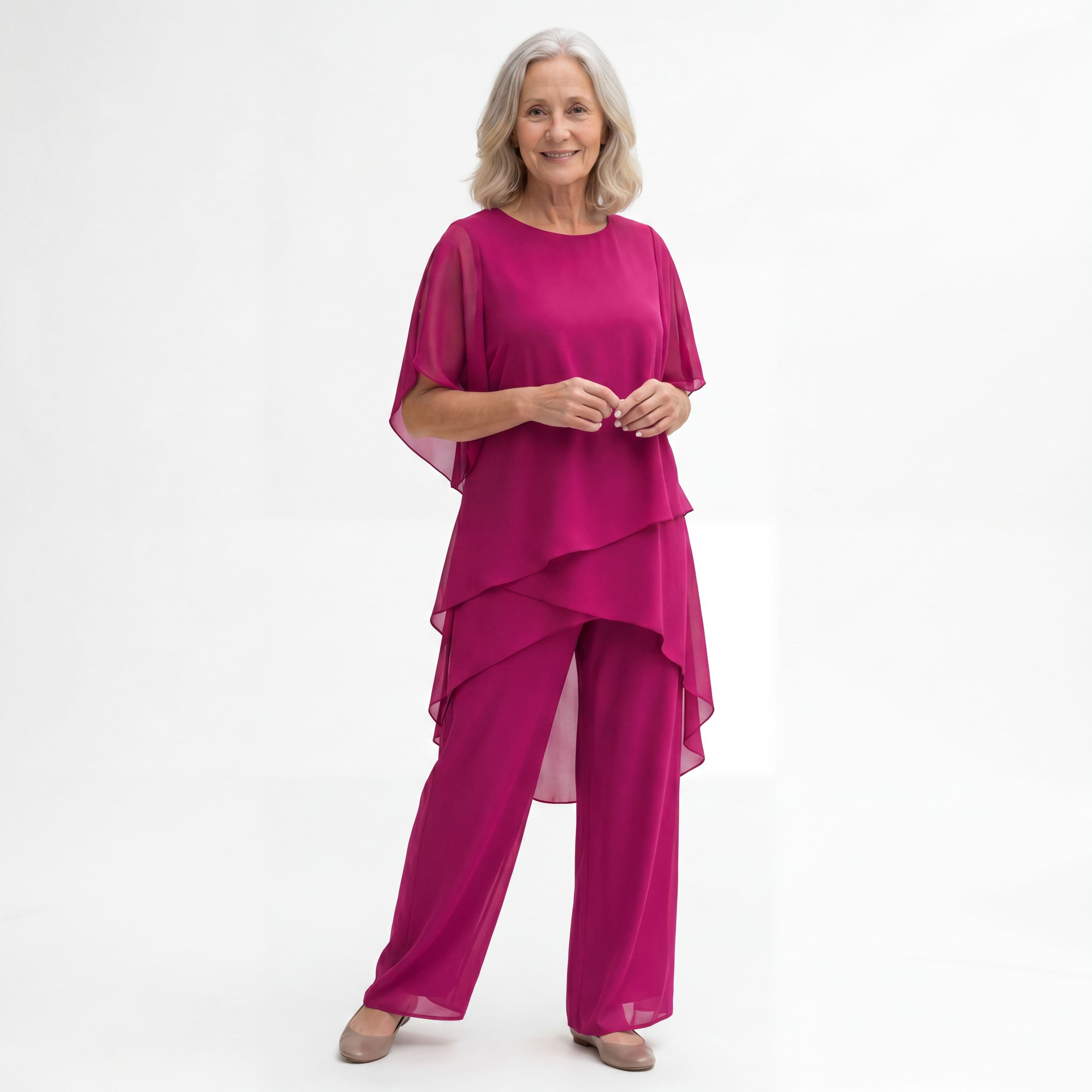 Capucine | Ensemble avec pantalons palazzo drapés